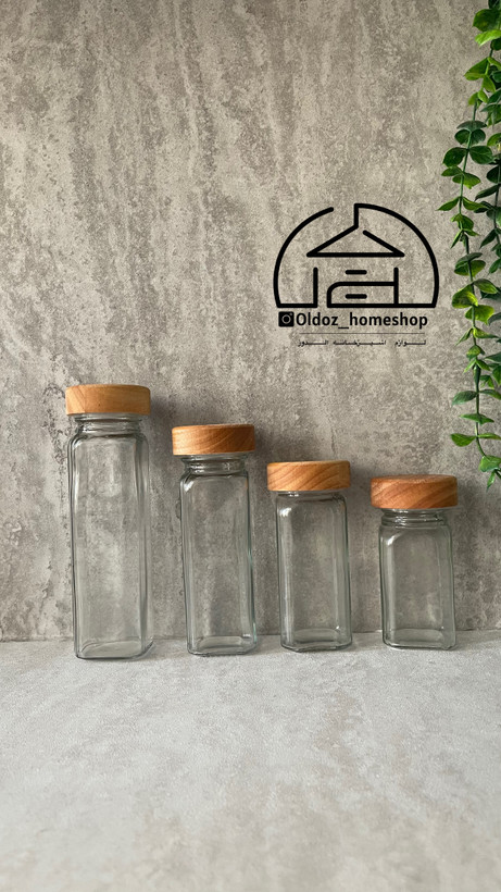 شیشه مک کارتی ادویه (درب چوبی )فروش عمده و تک